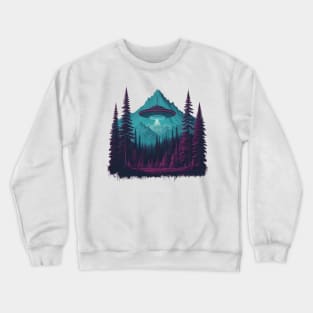 UFO Chronicles Podcast - UFO Glitch Artwork V8 Crewneck Sweatshirt